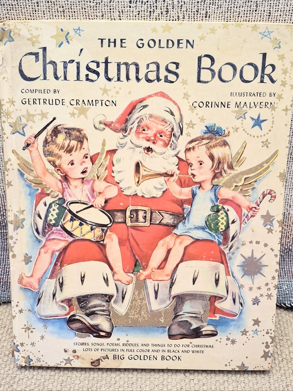 1947 First Printing Golden Christmas Book Big Golden Book Vintage Children